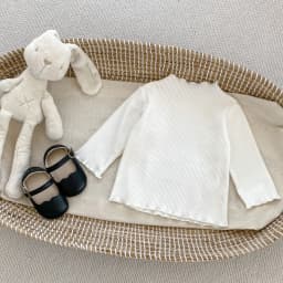 New Baby Long Sleeve T Shirt Girls Cotton Casual Tees Infant Ruffled Versatile Shirts Kids Floral Striped Bottoming Tops