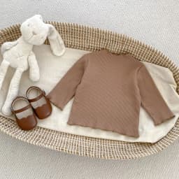New Baby Long Sleeve T Shirt Girls Cotton Casual Tees Infant Ruffled Versatile Shirts Kids Floral Striped Bottoming Tops