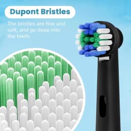 Replacement Toothbrush Heads For Oral B Precision Clean Toothbrush Replacement Brush Heads Black Nozzles For Oralb (Not for iO)