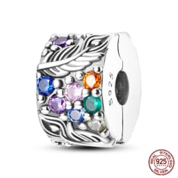2024 New Hot Genuine 925 Sterling Silver Star Moon Sunflower Safety Chain Spacer Bead Charm for Brand Original Bracelet DIY