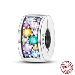2024 New Hot Genuine 925 Sterling Silver Star Moon Sunflower Safety Chain Spacer Bead Charm for Brand Original Bracelet DIY