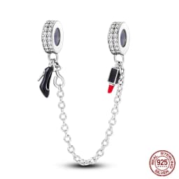 2024 New Hot Genuine 925 Sterling Silver Star Moon Sunflower Safety Chain Spacer Bead Charm for Brand Original Bracelet DIY