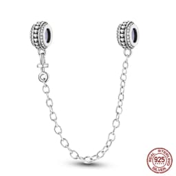 2024 New Hot Genuine 925 Sterling Silver Star Moon Sunflower Safety Chain Spacer Bead Charm for Brand Original Bracelet DIY