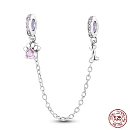 2024 New Hot Genuine 925 Sterling Silver Star Moon Sunflower Safety Chain Spacer Bead Charm for Brand Original Bracelet DIY