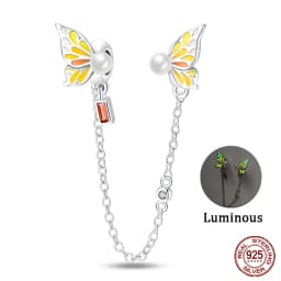 2024 New Hot Genuine 925 Sterling Silver Star Moon Sunflower Safety Chain Spacer Bead Charm for Brand Original Bracelet DIY