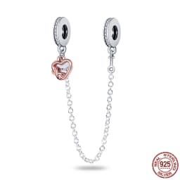 2024 New Hot Genuine 925 Sterling Silver Star Moon Sunflower Safety Chain Spacer Bead Charm for Brand Original Bracelet DIY