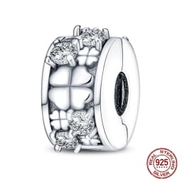 2024 New Hot Genuine 925 Sterling Silver Star Moon Sunflower Safety Chain Spacer Bead Charm for Brand Original Bracelet DIY