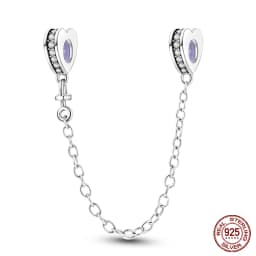 2024 New Hot Genuine 925 Sterling Silver Star Moon Sunflower Safety Chain Spacer Bead Charm for Brand Original Bracelet DIY