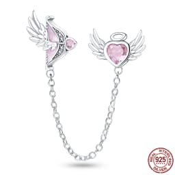 2024 New Hot Genuine 925 Sterling Silver Star Moon Sunflower Safety Chain Spacer Bead Charm for Brand Original Bracelet DIY