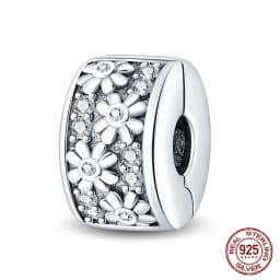 2024 New Hot Genuine 925 Sterling Silver Star Moon Sunflower Safety Chain Spacer Bead Charm for Brand Original Bracelet DIY