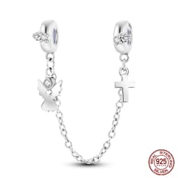 2024 New Hot Genuine 925 Sterling Silver Star Moon Sunflower Safety Chain Spacer Bead Charm for Brand Original Bracelet DIY