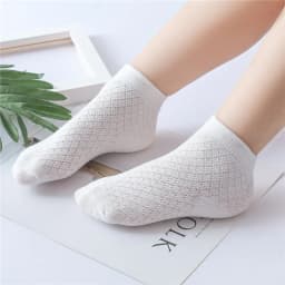 Summer White Mesh Children Cotton Socks Boys Girls Sports Socks Spring Baby Skin-friendly Cotton Socks 5Pairs