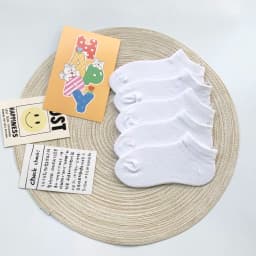 Summer White Mesh Children Cotton Socks Boys Girls Sports Socks Spring Baby Skin-friendly Cotton Socks 5Pairs