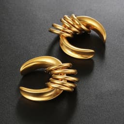 Twolobes 2PCS 316 Stainless Steel Ear Saddles with Loops Expander Piercing Women Men Body Jewelry Tunnels Stretcher