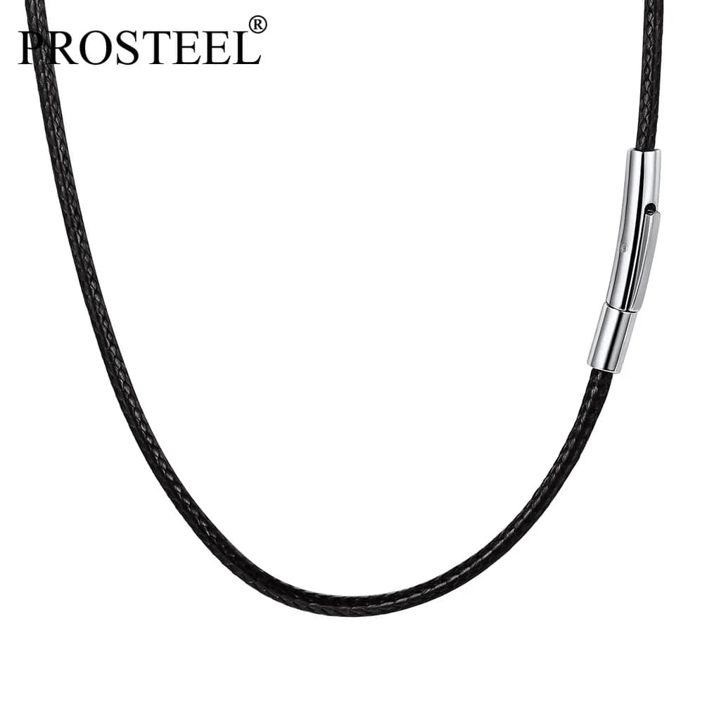 Men/Women 2mm Waxed Rope Braided Leather Necklace Cord Sturdy Chain Black/Brown 16"/18"/20"/22''/24"/26''/28''/30"