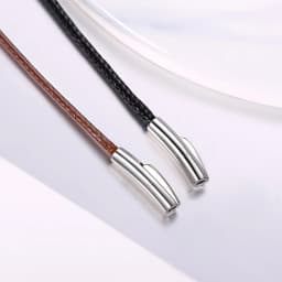 Men/Women 2mm Waxed Rope Braided Leather Necklace Cord Sturdy Chain Black/Brown 16"/18"/20"/22''/24"/26''/28''/30"