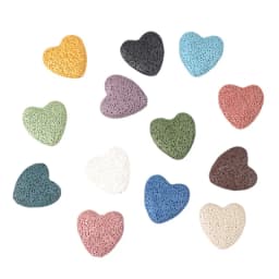 20MM Natural Lava Colorful Heart Shaped Volcanic Stone Spacer Beads Charming Loose Beads DIY Earrings Necklace Jewelry