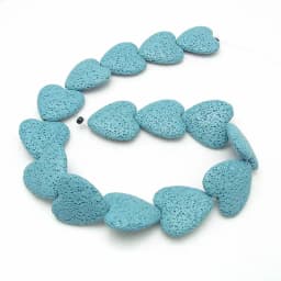 20MM Natural Lava Colorful Heart Shaped Volcanic Stone Spacer Beads Charming Loose Beads DIY Earrings Necklace Jewelry