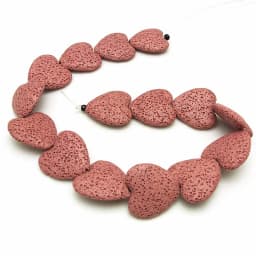 20MM Natural Lava Colorful Heart Shaped Volcanic Stone Spacer Beads Charming Loose Beads DIY Earrings Necklace Jewelry