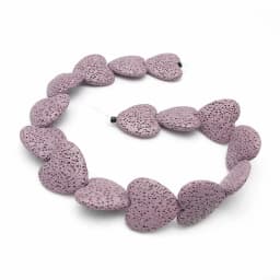 20MM Natural Lava Colorful Heart Shaped Volcanic Stone Spacer Beads Charming Loose Beads DIY Earrings Necklace Jewelry