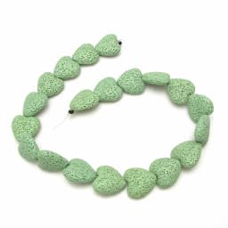 20MM Natural Lava Colorful Heart Shaped Volcanic Stone Spacer Beads Charming Loose Beads DIY Earrings Necklace Jewelry