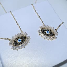 NEW Authentic turquoises turkish evil eye shape rose gold color fashion women necklace Wholesale