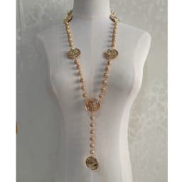 Trendy Baroque Style Metal Head Pendant Necklace for Women Party Wedding Jewelry