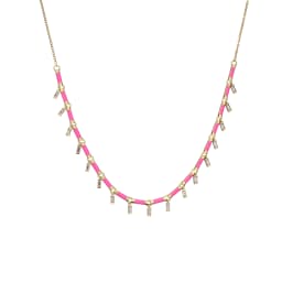 18K Gold Plated Brass Star CZ Necklace Enamel Drop Glaze Colorful Choker Adjustable Stackable Women's Jewelry Gift
