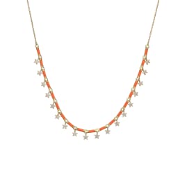18K Gold Plated Brass Star CZ Necklace Enamel Drop Glaze Colorful Choker Adjustable Stackable Women's Jewelry Gift