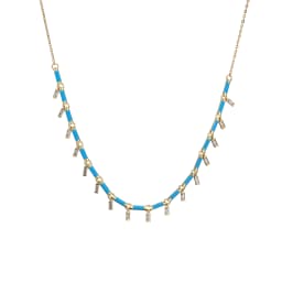 18K Gold Plated Brass Star CZ Necklace Enamel Drop Glaze Colorful Choker Adjustable Stackable Women's Jewelry Gift