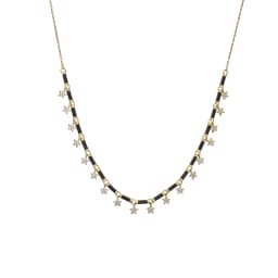 18K Gold Plated Brass Star CZ Necklace Enamel Drop Glaze Colorful Choker Adjustable Stackable Women's Jewelry Gift