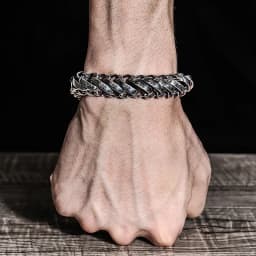 HX Handmade Bracelet Men's Japanese Korean Version Personality Retro Dominant Fashion Europe and America Simple Trend