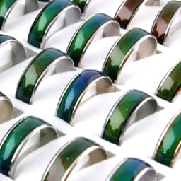 100pcs Wholesale Change Color Mood Rings Temperature Changable Color Ring Free Shipping+Display box