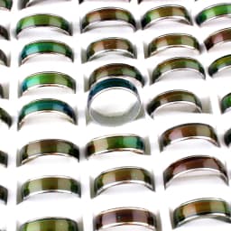 100pcs Wholesale Change Color Mood Rings Temperature Changable Color Ring Free Shipping+Display box