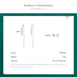 Modian Minimalism 100% 925 Sterling Silver Long Tassel Drop Earrings Fashion Charm Swing Dangle For Women Grils Jewelry Arete