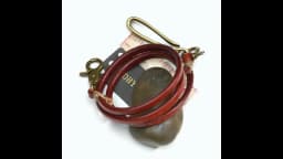 30" Retro Brown Handmade Long Punk Biker Motocycle Trucker 7*5mm Thick Plain Leather Keychain Jean Wallet Chain With Brass Hook