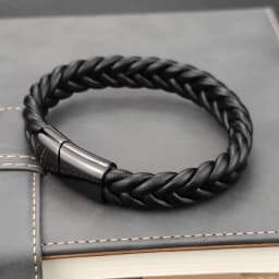 Luxury Multicolor Wax Rope Winding Design Classic Stainless Steel Men's Leather Bracelet Choose Handsome Men's Christmas Gifts