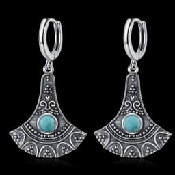 Long Pendant Natural Kyanite Earrings S925 Silver Earrings for Women Jewelry Vintage Engagement Party Anniversary Gift