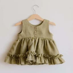 Cotton Linen Baby Girls Clothes Summer 3 Layers Cake Tutu Dress for Girls Clothing Breathable Ruffles Lace Strap Costumes Baby