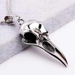 Fashion Nordic Viking Crow Head Odin Pendant Necklace For Men 316L Stainless Steel Punk Hip Hop Teens Animal Personality Jewelry