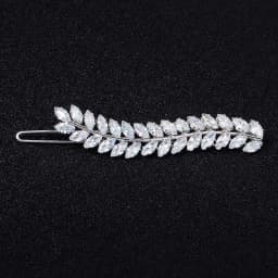 Miallo Fashion Barrette Cubic Zirconia Leaf Hair Clips for Women Accessories Bridal Wedding Hair Jewelry Party  Bride Headpiece