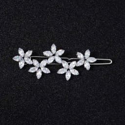 Miallo Fashion Barrette Cubic Zirconia Leaf Hair Clips for Women Accessories Bridal Wedding Hair Jewelry Party  Bride Headpiece