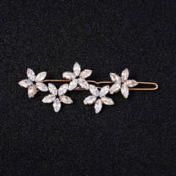 Miallo Fashion Barrette Cubic Zirconia Leaf Hair Clips for Women Accessories Bridal Wedding Hair Jewelry Party  Bride Headpiece