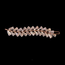 Miallo Fashion Barrette Cubic Zirconia Leaf Hair Clips for Women Accessories Bridal Wedding Hair Jewelry Party  Bride Headpiece