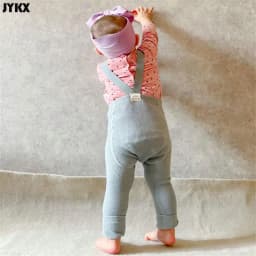 Spain 2021 New Spring And Autumn Models High Waist Suspenders Nine-point Pants Baby Big Butt Leggings Baby Leggings