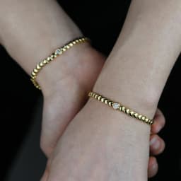 Gold Color Heart Shaped Tennis Chain Bracelet For Women Girlfriend Lover Gift Fashion Classic Jewelry 2022 New