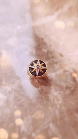 Golden Royalty Star With Stones Ring Europe Fine Jewerly For Women Autumn Lucky Gift In 925 Sterling Silver