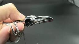 Gothic Crow Skull Necklace For Men Stainless Steel Viking Odin Necklace Pendant Crow Skull Fashion Old Gothic Accessories Men