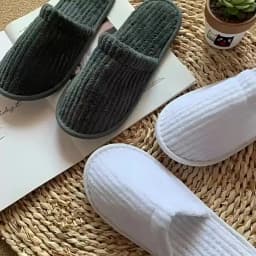 5Pairs/Lot Winter Cotton Slippers Men Women Hotel Disposable Slides Home Travel Sandals Hospitality Footwear One Size on Sale