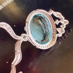 925 Silver Luxury Sea Blue Color Zircon Jewelry Long Tassel Water Drop Pendant Necklace Bridal Wedding Party Jewelry for Women